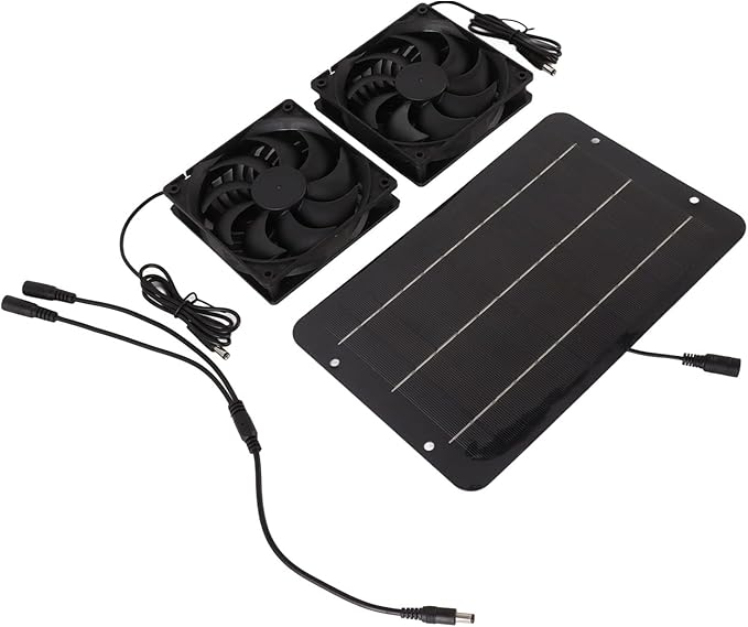 Solar Powered Fan Kits Solar Fan for Chicken Coop Greenhouse Dog House Shed Exhaust Cooling Ventilation