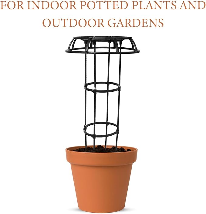 HEMOTON Plant Support Brackets Trellis for Climbing Plants Indoor and Outdoor Φ25.4cm Diameter 105cm Height Umbrella-Shaped Climbing Rack for Garden