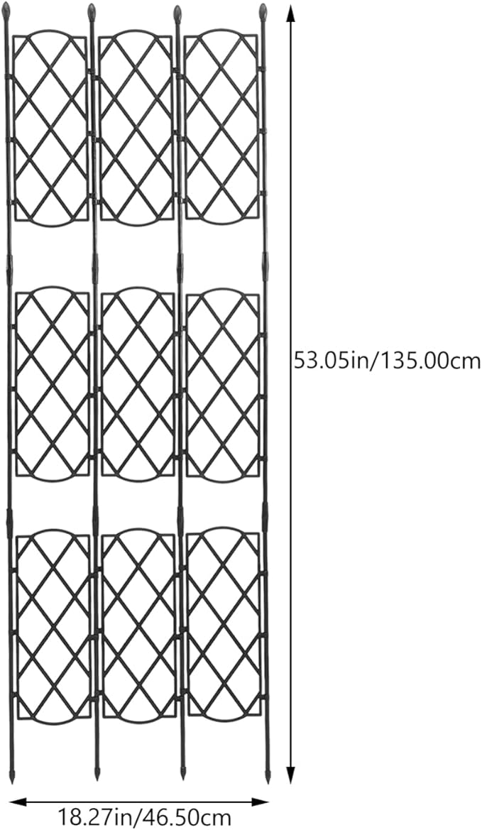Yardwe Garden Supplies 1 Set Climbing Plants Trellis Metal Garden Plant Stands Trellis for Wisteria