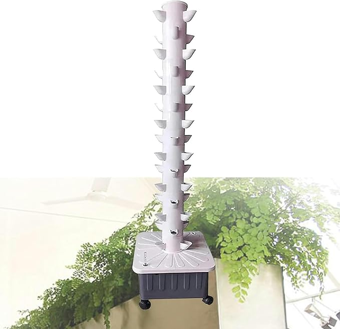 Hydroponic Tower Hydroponic Culture S Kits Garden Interior Cultivation Vertical Cultivation Tower for Fresh Herbal Garden Fruits Vegetables Torr