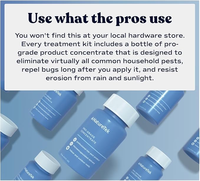 NatureTek Pest Control Kit - Pro Grade Plant Based Pest Control Spray Long Lasting Effect DIY Pesticide Sprayer Bugs and Cockroach Repellent Family/Petsafe Spray for Fly Mosquito