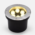 LED Landscape Lights - Outdoor Buried Lights AC 220V Round Embedded Spotlight IP67 Waterproof Ultra-Thin In Ground Pathway Illumination Easy to Install(Blue36W)