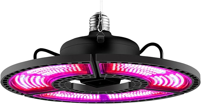 Dioche Transformable Plant Lamp | Triple Leaf Folding Growing Lights for Seedlings &amp Flowering | EnergyEfficient Greenhouse Plant Lights (288 Beads)