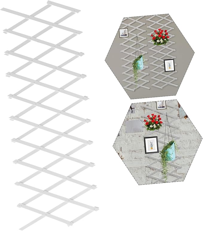 GANAZONO Expandable Wooden Trellis Fence Corrosion Climbing Wall Trellis for Garden Decoration Portable Wall Fence Decor with Durable High Class Wood for Outdoor and Indoor Use