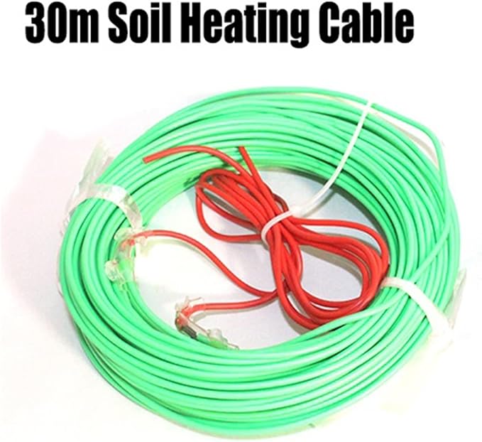 Pipe House Underfloor Heating Soil Air Hotline Breeding Warming Wire Greenhouse Plant Aquarium Heating Cable Soil Electronics (Color : 30m Soil Heat Cable)