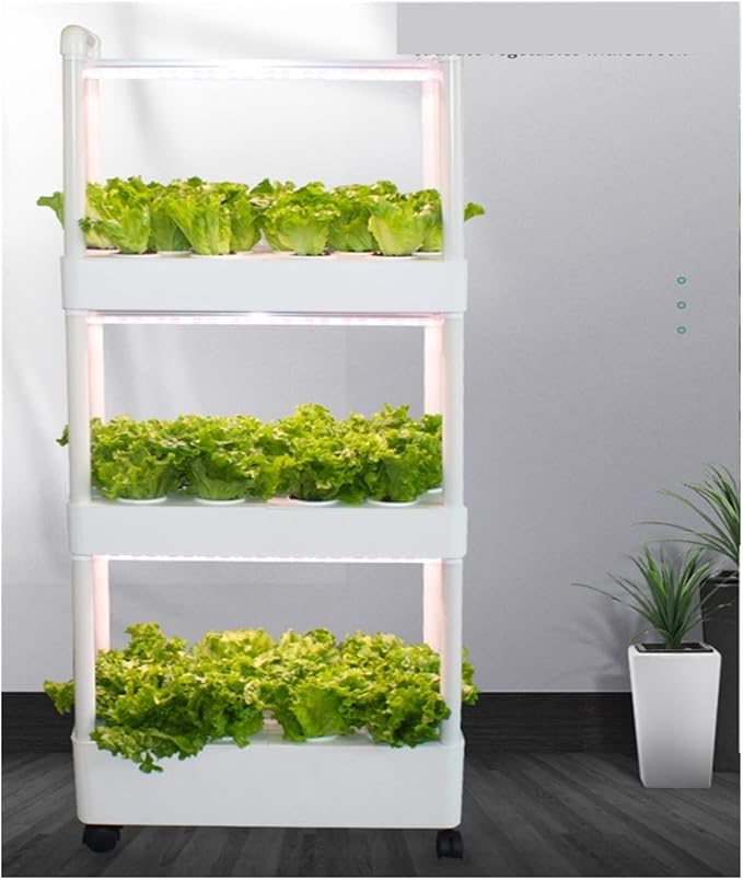 Hydroponic Equipment Hydroponics Growing System Indoor Smart Herb Vertical Garden Kit Automatic LED Grow Lights Planter 3 Layers 42 Plants Indoor Garden