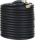 200FT 5/8 Heavy Duty Rubber Garden Hose - 200psi Working 1000psi Burst - Hot/Cold Water - Five-Layered Braiding for Durability - Versatile for Gardening Agriculture Construction(Black)