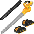 DEVONIC Leaf Blower Cordless 21V Electric Cordless Leaf Blower with 2 Batteries and Charger150MPH for Lawn CarePatio Garden House Depot (Medium Cordless Leaf Blower)