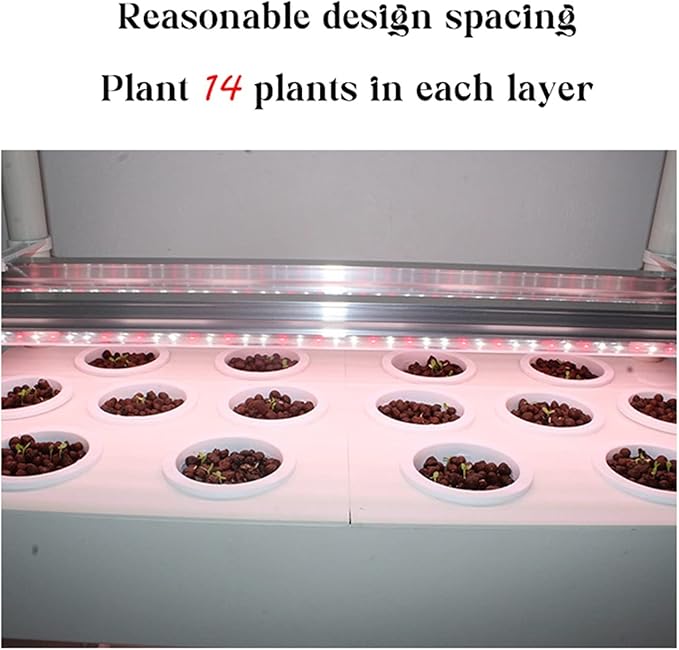 Hydroponic Equipment Hydroponics Growing System Indoor Smart Herb Vertical Garden Kit Automatic LED Grow Lights Planter 3 Layers 42 Plants Indoor Garden