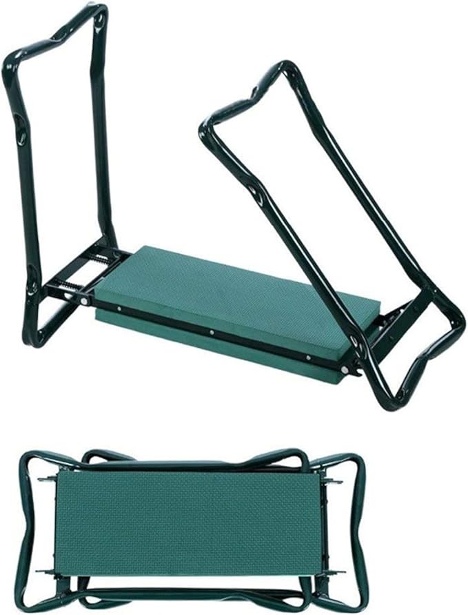 Garden Kneeler Seat with Handles Garden Kneeler and Foam Seat Foldable Chair Patio Bench Foldable Foam Padded Garden Kneeler Gardening Knee Pad Metal Stool Seat