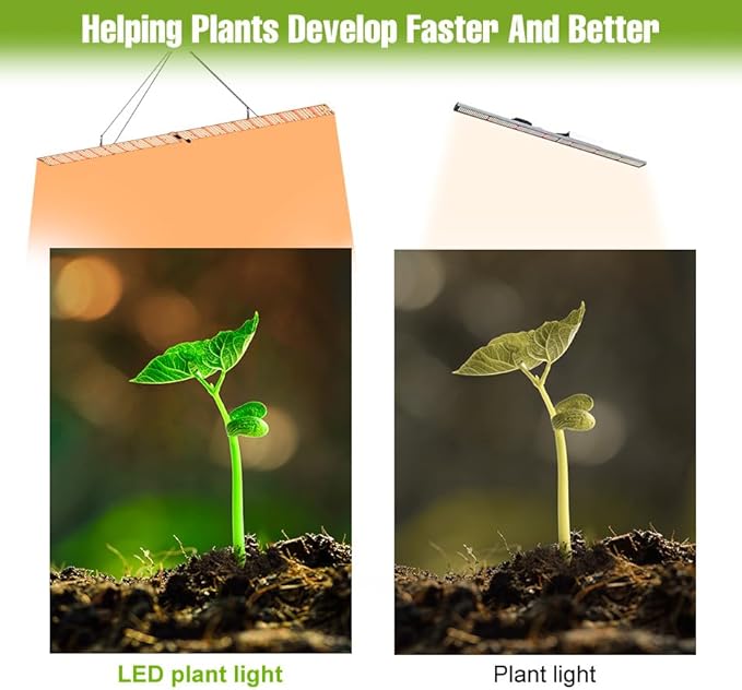2PCS 400W LED Planting Light Using 2835 SMD for Indoor Plants. Full Spectrum Fit Versatile Plant Lights for Indoor Growing Needs Germination Support Seedling Raising Flowering Fruiting（624PCS LED）