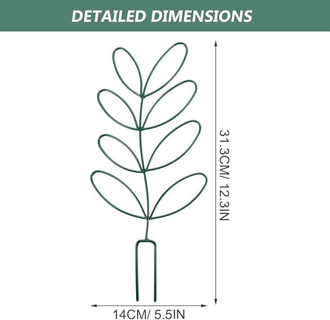 2pcs Green Plant Climbing Frame Trellis for Indoor and Outdoor Plants Metal Garden Support Structure for Vines Flowers and Potted Climbing