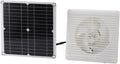 12W Solar Powered Fan Kit with Lithium Battery Exhaust Ventilation for Greenhouse Chicken Coop Shed Outdoor Camping