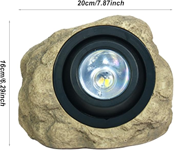 Solar Spotlight – Outdoor Rock LED Spot Lights Decorativesolar Garden Lighting Warm Garden Stone Light Durable Waterproof Construction Energy Efficient Design Compact Installation |Solar Light