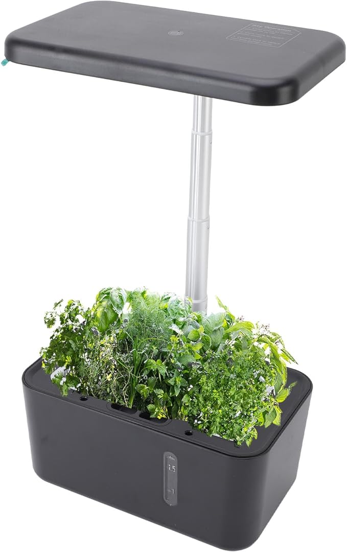 Hydroponic Indoor Garden Kit Smart Automated System with LED Grow Lights Space Saving Compact Design for Easy Home Herb and Vegetable Growing