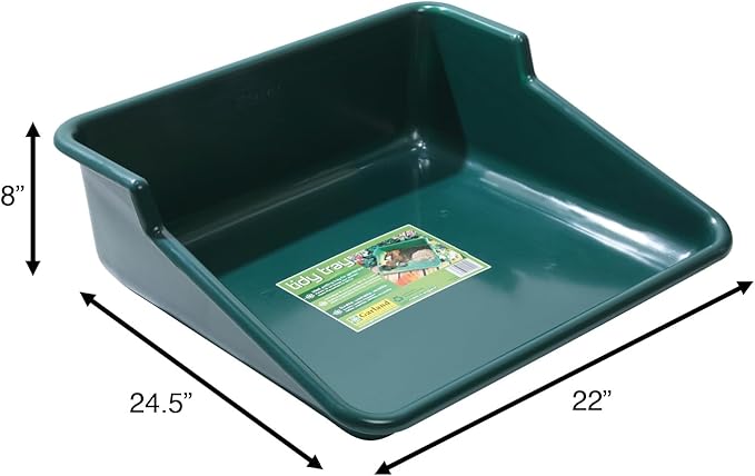 Garden Tidy Tray – Green 22 L x 24.25 W x 8 H – Sturdy One-Piece Potting Tray Indoor/Outdoor Gardening Recycled Plastic Lightweight Versatile Use