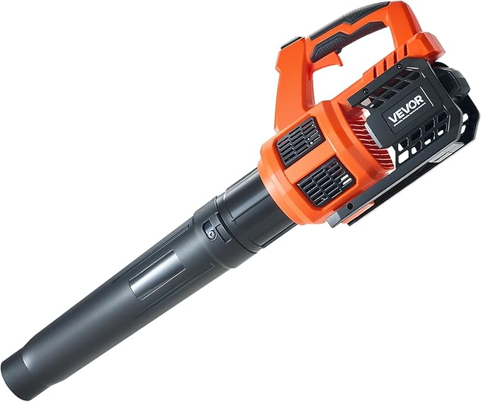 VEVOR 20V Cordless Leaf Blower with Brushless Motor 450 CFM/110 MPH Battery Powered Electric Leaf Blowers for Lawn Care with 2.0Ah Battery and Fast Charger