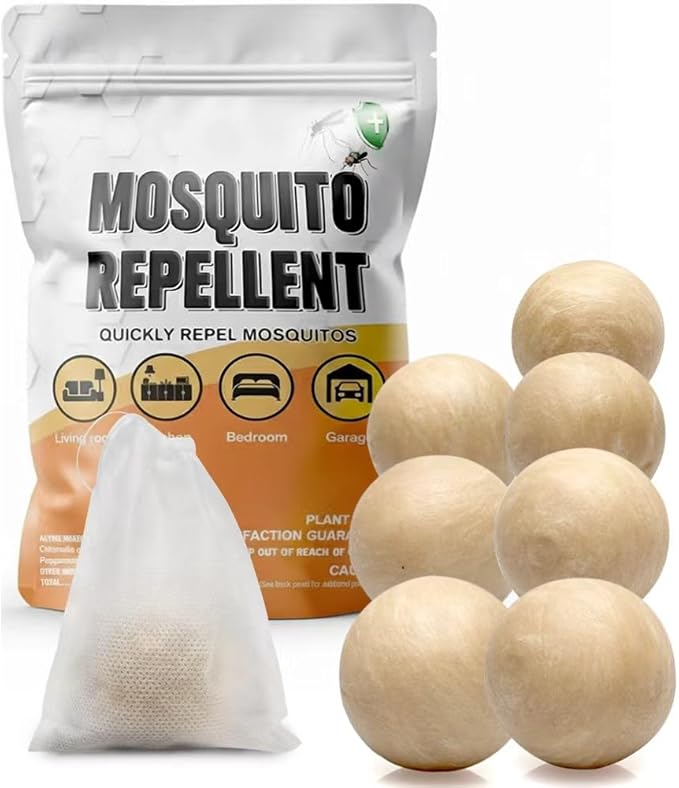 Mosquito Repellent Outdoor Patio Indoor Mosquito Repellent Balls Mosquito Control for Yard Keep Mosquito Away for Travel Natural Mosquitoes Deterrent for Room Outdoor Mosquito Repellant-8P