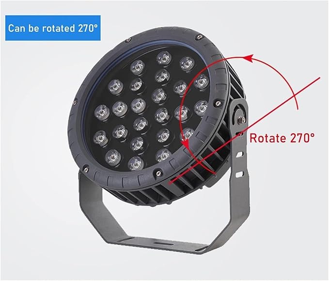 LED Landscape Lamp - Rotation Spotlight AC111-240V Outdoor Decorative Round Flood Light Lamp IP65 Waterproof 270° Park Tree Lights for Garden Lawn Yard Villas Path(Red9W(111-240V))