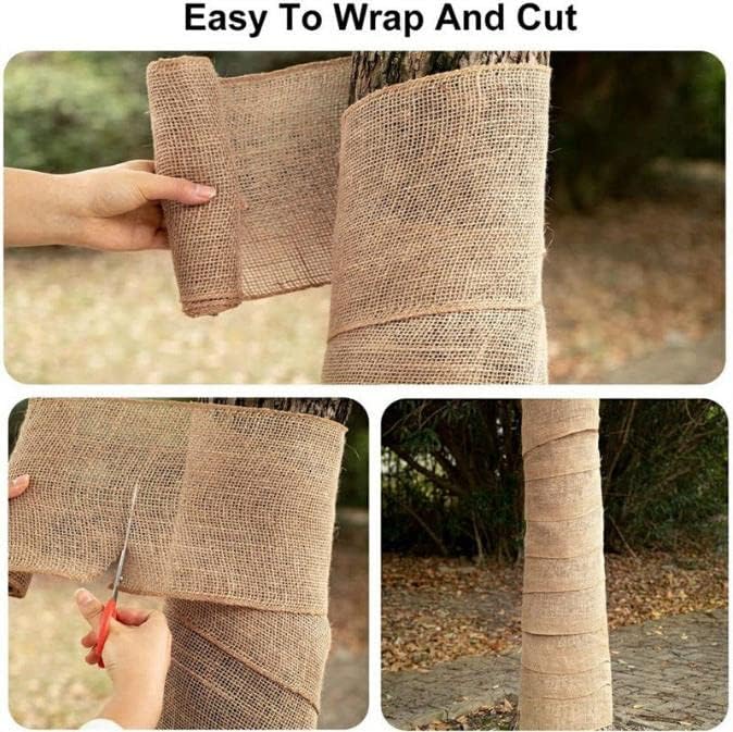 Agfabric 40 inch x50 Feet Garden Burlap Fabric Roll Burlap Tree WrapMultipurpose High Density Natural Jute Material for GardeningAisle RunnerCraftsWeed Barrier