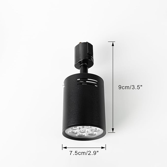 3-Pack Track Mounted Remote Plant Light Full Spectrum 7W Warm Light Adjusted Angle Industrial Style Black Metal J-Type Track Light for Flowers Growing Indoor Plants Shelf