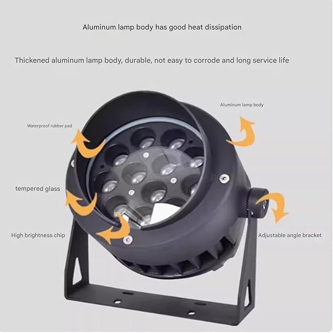 Led Spot Lights - LED Floodlight - Spotlight Led Beam Light IP65 Outdoor Waterproof Tree Light AC220V Garden Landscape Tree Light Villa Courtyard Wall Washer Light(Warm WhiteA-18W)