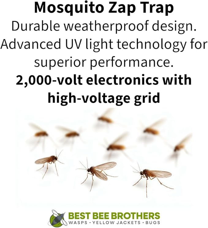 Best Bee Brothers Weatherproof Bug Zapper Outdoor Mosquito Zapper 1/2 Acre Coverage 12 x 8.5