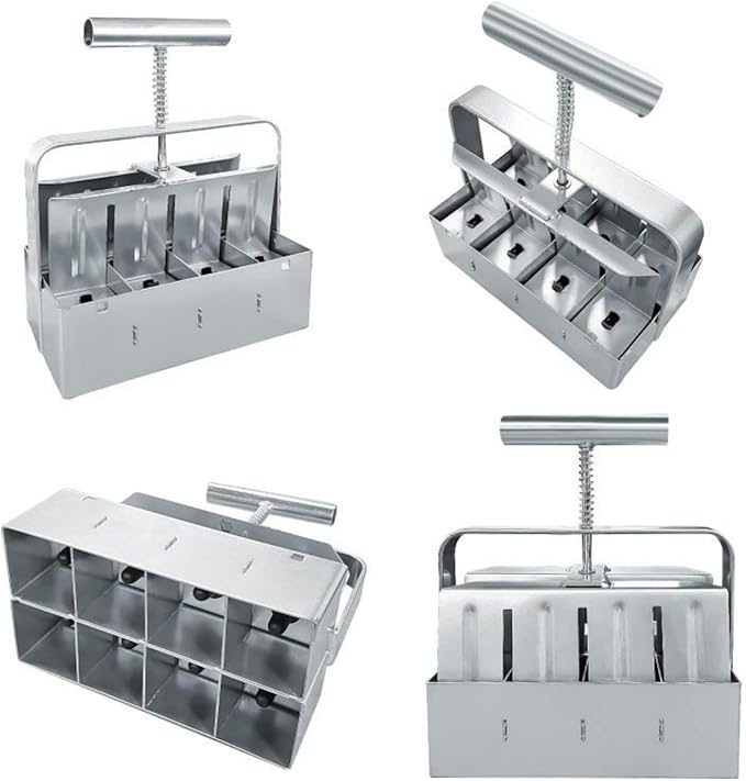 Soil Blocker with A Seedling Tray 8 Cell 2 Inch Soil Block Maker Handheld Block Maker with 3 Sizes Seed Pins Garden Blocking Tools for Seedings Cuttings Greenhouses