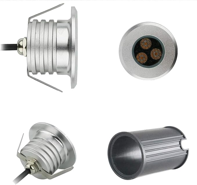 Buried Lights - Landscape Lights Outdoor Recessed Spot Light Honeycomb Anti-Glare Low Voltage 24V Outdoor Ground Lights IP67 Waterproof Courtyard Villa Buried Spotlight Garden Lighting(White light