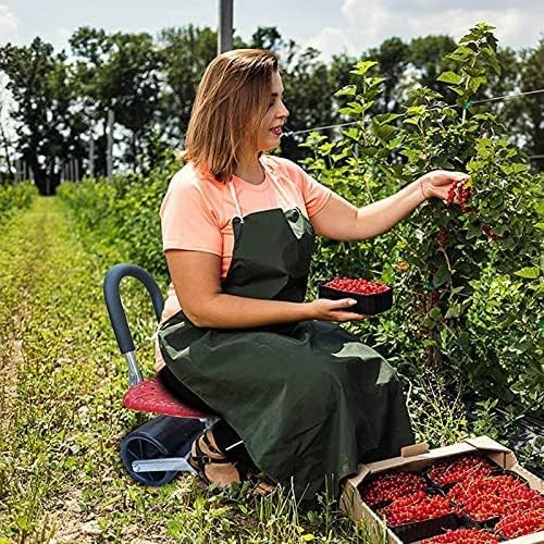 Portable Garden Stool Gardening Stool with Wheels Height Adjustable 25-35CmUsed for Painting Cleaning Car Repair and Other TasksCollector88