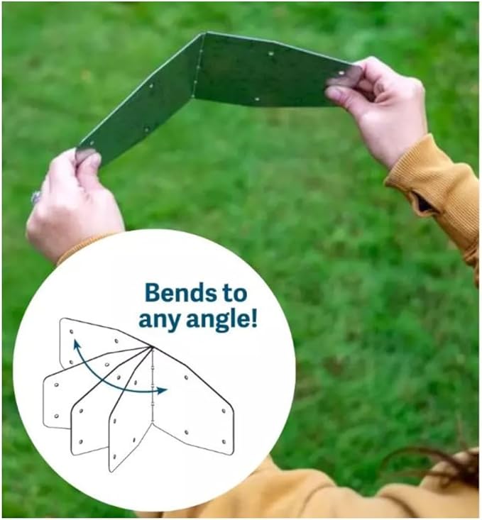 Gardener's Supply Company Adjustable Raised Bed Corners - Set of 4 | DIY Garden Bed Corners Bend to Any Angle Use with Any Lumber | 12” L x 5” W Durable Steel with Pre-Drilled Holes &amp Hardware