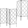 5pcs Folding Garden Trellis Plant Support for Climbing Vines Black 20x53cm Outdoor and Indoor Plant Climbing Rack for Small Garden Supplies