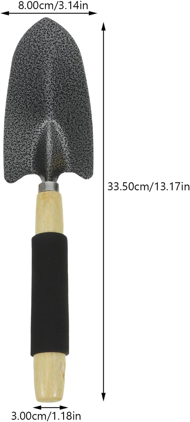 5pcs Garden Tools Set with Shovel Three-Prong Rake Five-Tooth Rake Dual-Head Hoe for Gardening and Planting Small Hand Tools Kit for Outdoor Yard and Flower Care