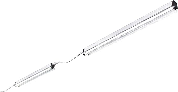 2 Pack LSL8181W White LED 18 18Watt Linkable Single Strip Grow Lights w 2 Wide Mirror Reflector and FullSun 5500K Spectrum and 2750 Lumens Great for Seeding and VegGrow!