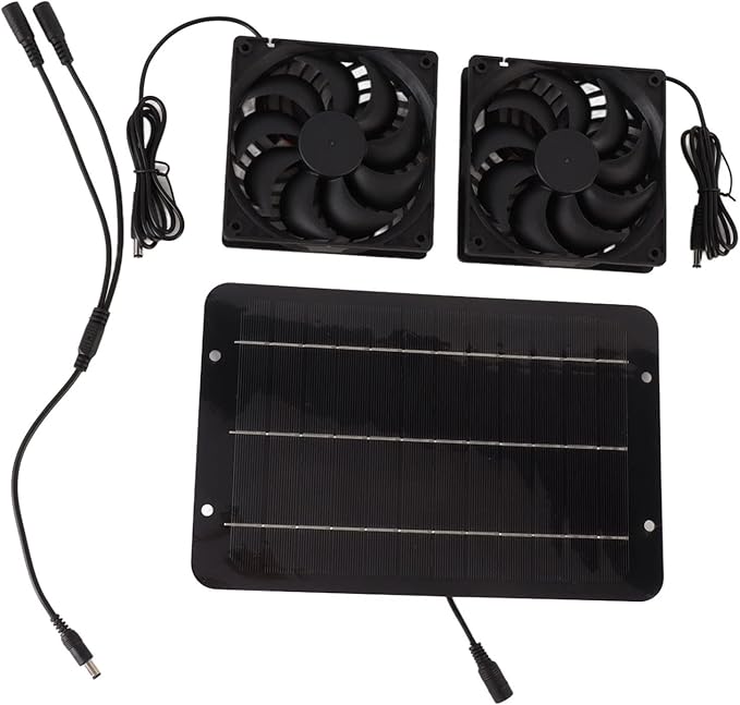 Solar Powered Fan Kits Solar Fan for Chicken Coop Greenhouse Dog House Shed Exhaust Cooling Ventilation