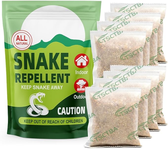 Snake Repellent for Yard Snake Deterrent Outdoor Snake Away Repellent for Garden/Lawn Backyard Snake Repellent Covers 120 Sq Ft Lasts Up to 60 Days 8Packs