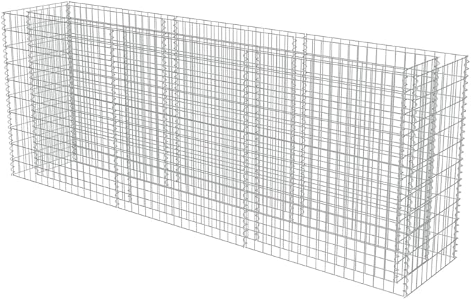 Gabion Raised Bed Patio planters Gardening Box Garden beds Outdoor Raised Flower Bed Suitable for Nursery Courtyard Orchard Arboretum Galvanized Steel 106.3x19.7x39.4