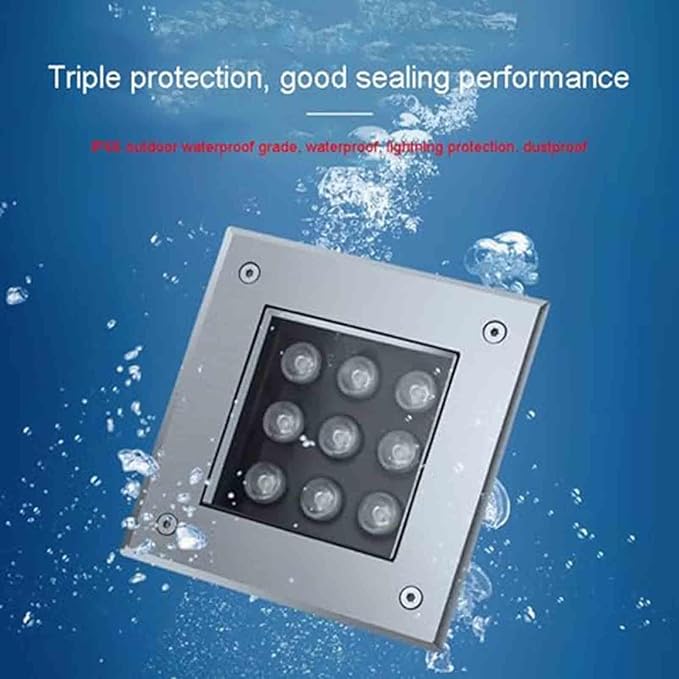 LED Landscape Lights - 85-265V Outdoor SpotlightsSquare Recessed Ground Light IP66 Waterproof Outdoor Buried Lights Ground LED Landscape LightsSpotlight Led Beam Lamp(Blue Light5W)