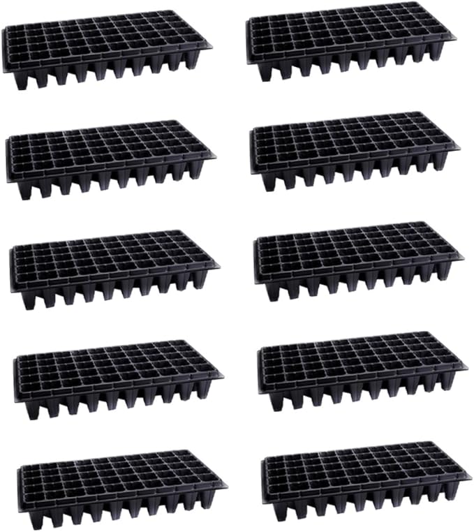10pcs 50 50 Hole Tray Plug Tray Indoor Grow Plant Germination Kit Rapid Rooter Starter Plugs Starter Tray Nursery Trays 1020 Trays Startup Disk Plastic Succulents
