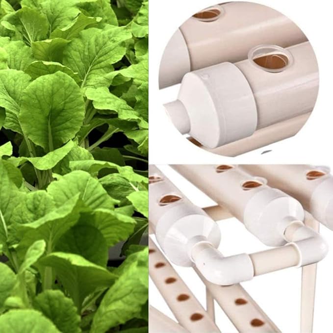 4 Layers 72 Plant Sites Hydroponic Site Grow Kitt 8 Pipes Hydroponic Growing System Water Culture Garden Plant System for Leafy Vegetables
