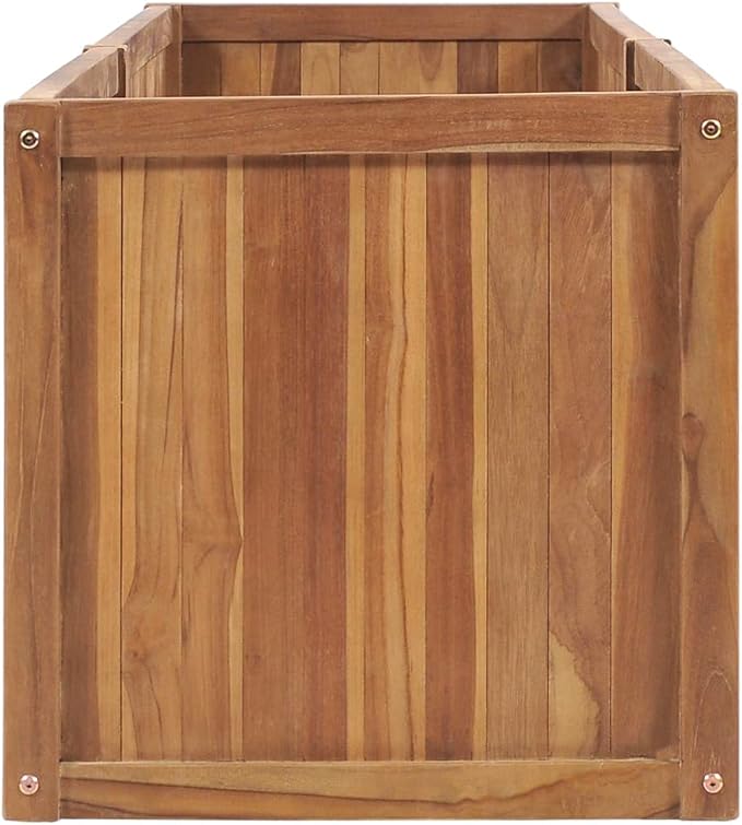 Wooden plantersPlanting Box RacksGardening Decorationsfor BackyardPatio and BalconyGarden Raised Bed 78.7x19.7x19.7 Solid Teak Wood