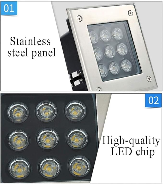 8 Pack Led Landscape Lights - Recessed Spotlight 4W Warm White Light 3000K Step Stair Lights Ip67 Waterproof Round Wall Lamp with 1M Wire for Tree Garden Yard PathwayRed Light-5W
