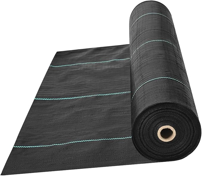4ft x180ft Heavy Duty Weed Barrier Landscape Fabric Woven Weed Control Fabric for Underlayment Gardening Ground Commercial Driveway Weed Block Cover Mat