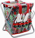 7-Piece Garden Tool Set with Tote and Folding Stool Seat by Bo Toys