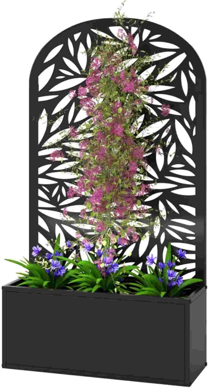 Arched Garden Planter Box Decorative Curved Raised Bed for Landscape Beauty - Versatile Focal Point for Flowers or Herbs Elevates Patio Deck or Front Yard with a Generous Flowing Design