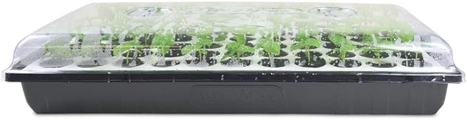 HTG Supply Floating Seed Starter Germination Kit with Humidity Dome Root Plugs &amp Heat Mat