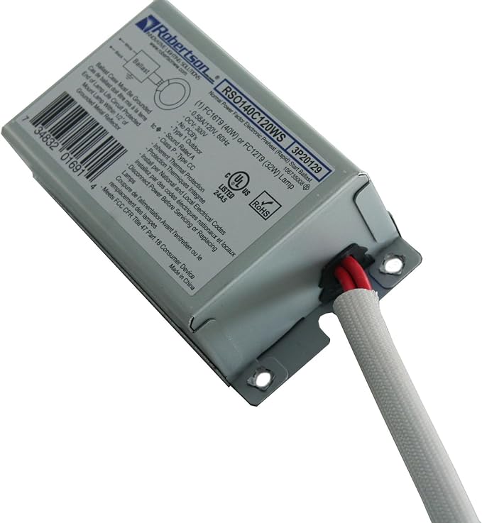 Robertson RSO140C120WS (3P20129) Electronic Preheat Rapid-Start Circline Ballast 120V for Single FC16T9 (40 W) or FC12T9 (32 W) Lamps (Qty 1)