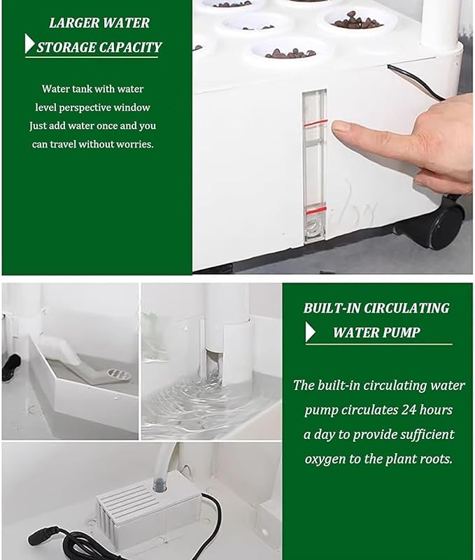 Indoor Hydroponics System Indoor Garden Hydroponic Growing Kits &amp SystemsHydroponics Tower with LED Grow LightIndoor Garden Hydroponic Growing System wyqdp240305(Color:Size:Double Layer)