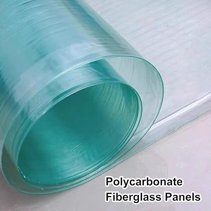 REMYS Plastic Garden Fencing Polycarbonate Greenhouse Sheeting Plastic Roof Panels Replacement for Balcony Patio Gazebo Construction and Landscaping Projects 85% Transparent(1.8x6m(6x19.6ft))