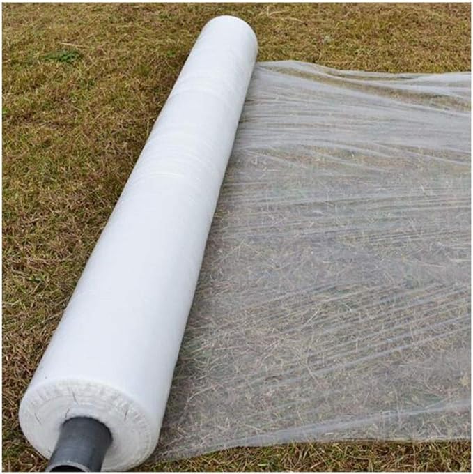 WGD Dimo 10m White Plastic PE Ground Cover Film 0.006mm Thick Agriculture Ground Mulch Film Frost Protection Keep Warm Weed Control Greenhouse Mulch